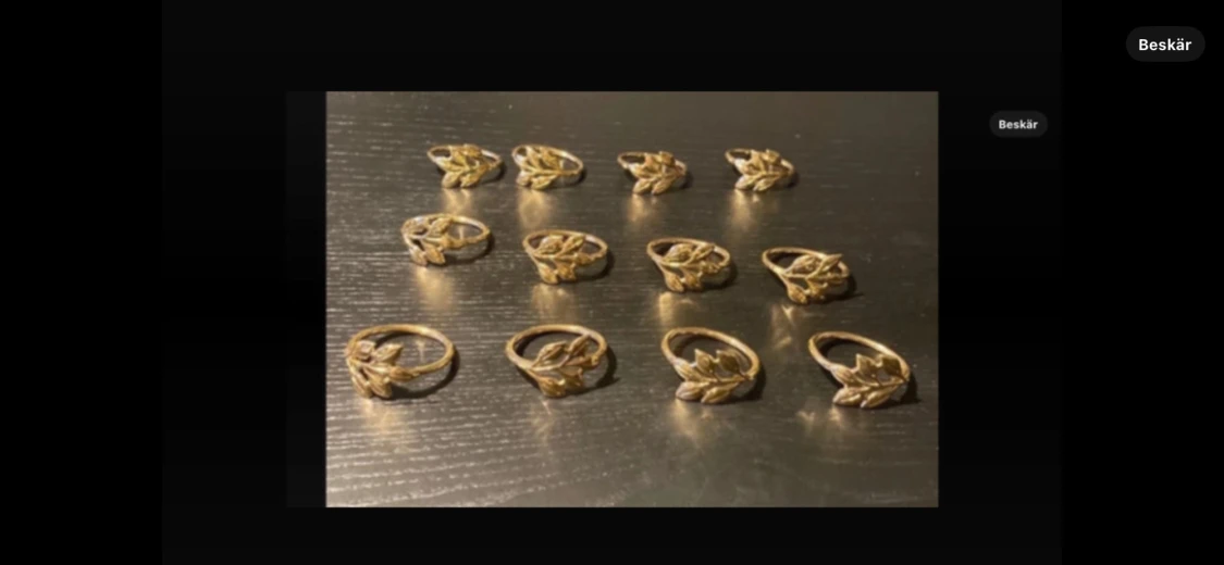 12 servettringar löv - 1