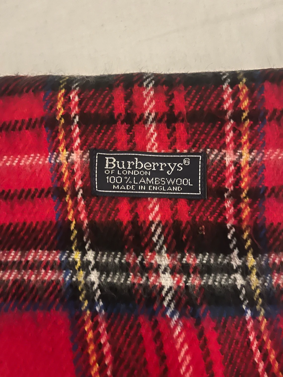 Rutig röd ullväst från Burberrys - 3