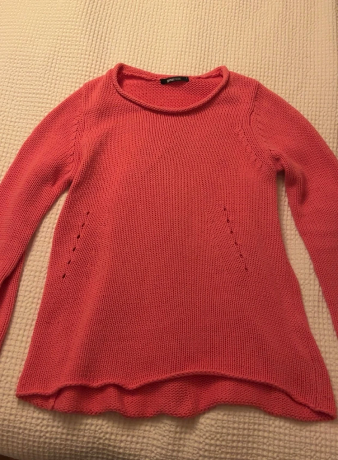 Korallrosa stickad tröja - 3