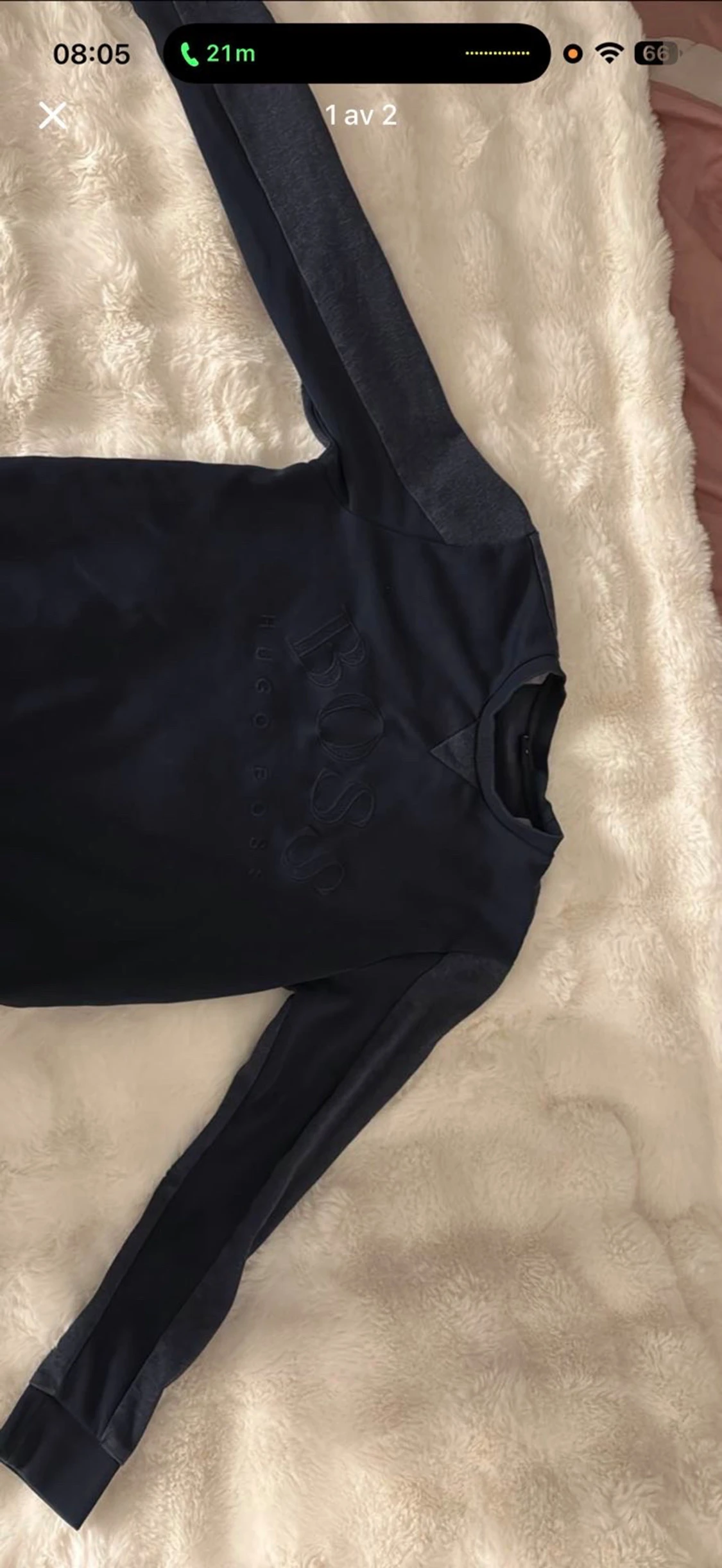 Mörkblå långärmad tröja från Hugo Boss