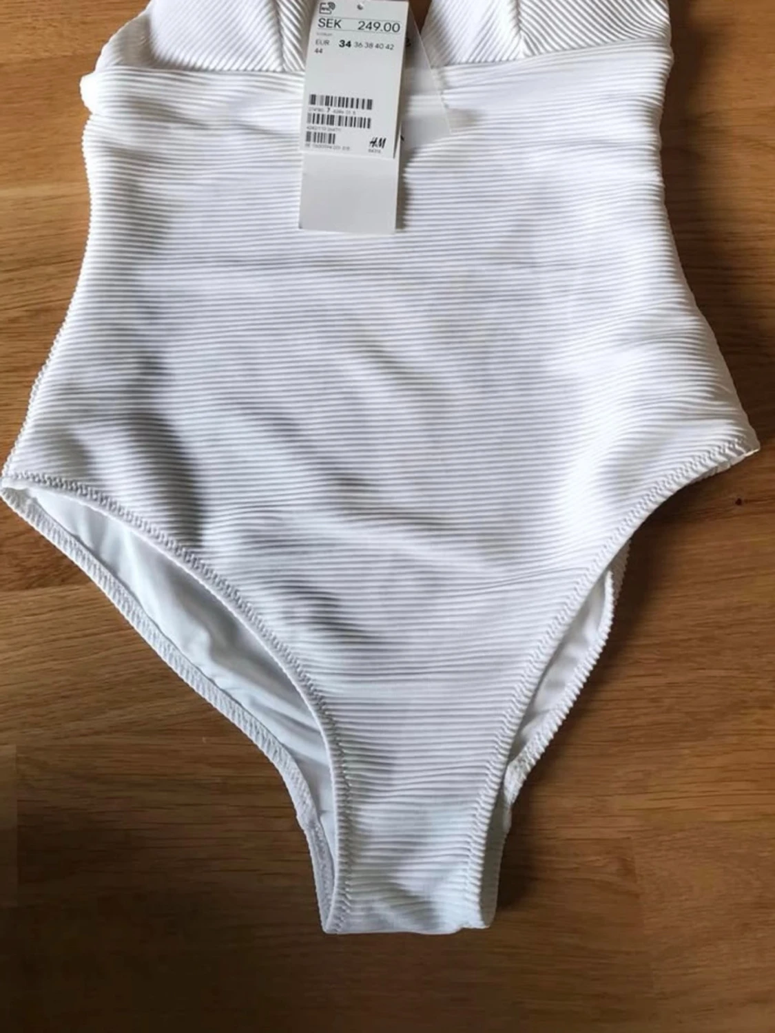 Vit randig baddräkt från H&M - 1