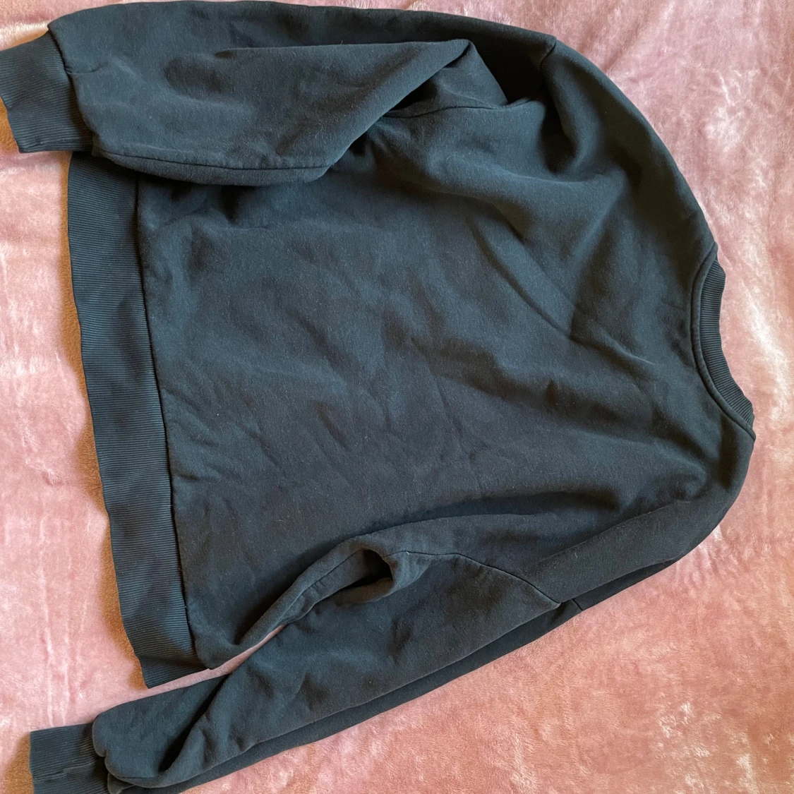 Svart sweatshirt i bomull - 1