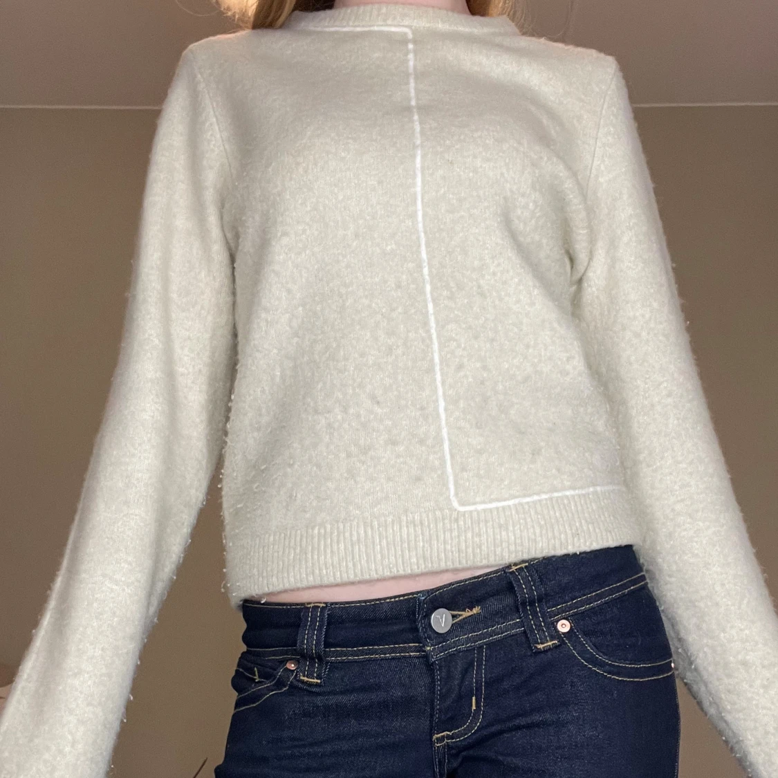 Beige stickad tröja från Zara - 2