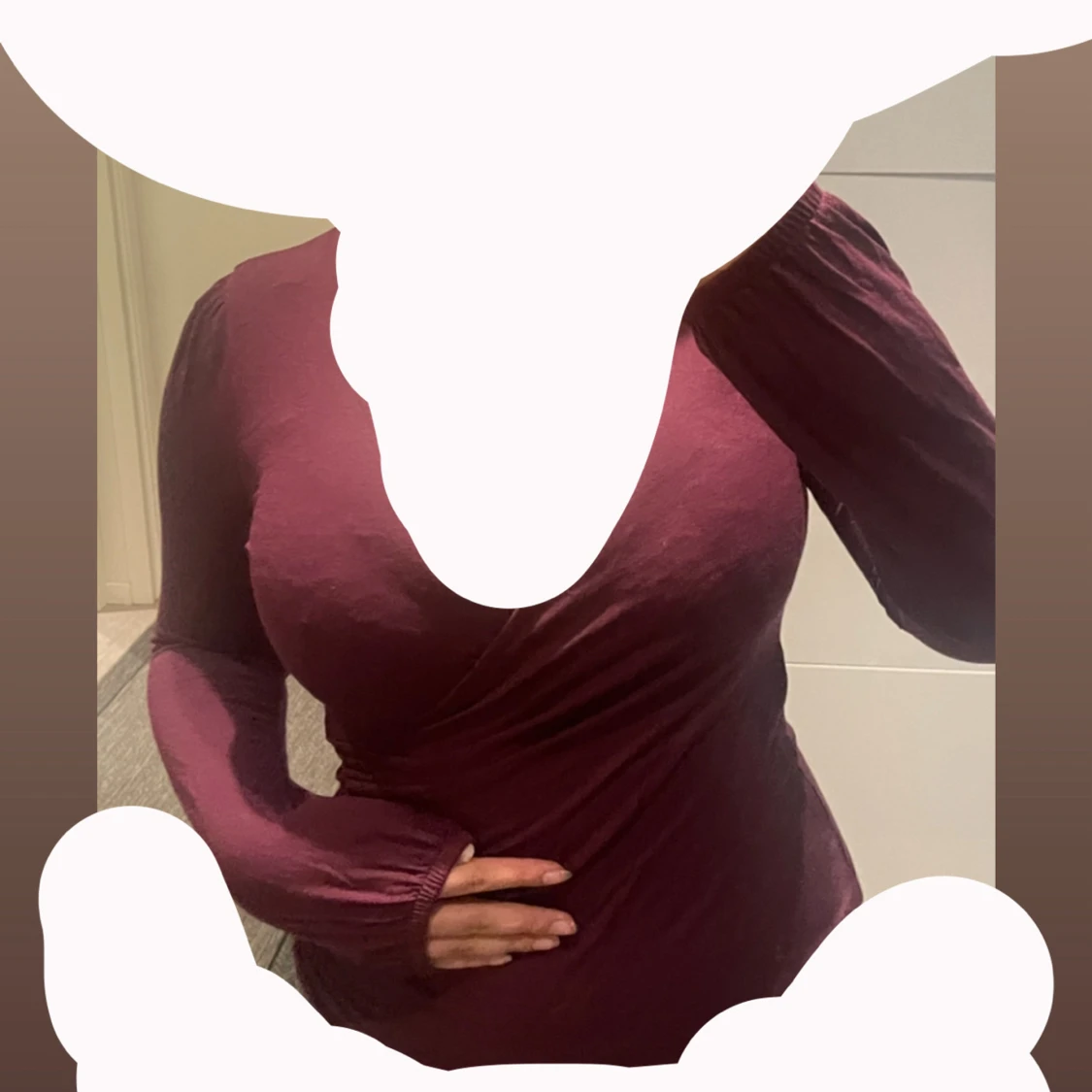 Vinröd omlottopp från Anna Field - 1