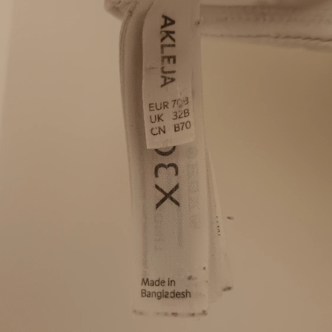 Vit bh från lindex 70B - 2