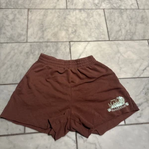 Bruna shorts från H&M - vanliga bruna shorts med ett tryck på sidan och använda men utan defekter 