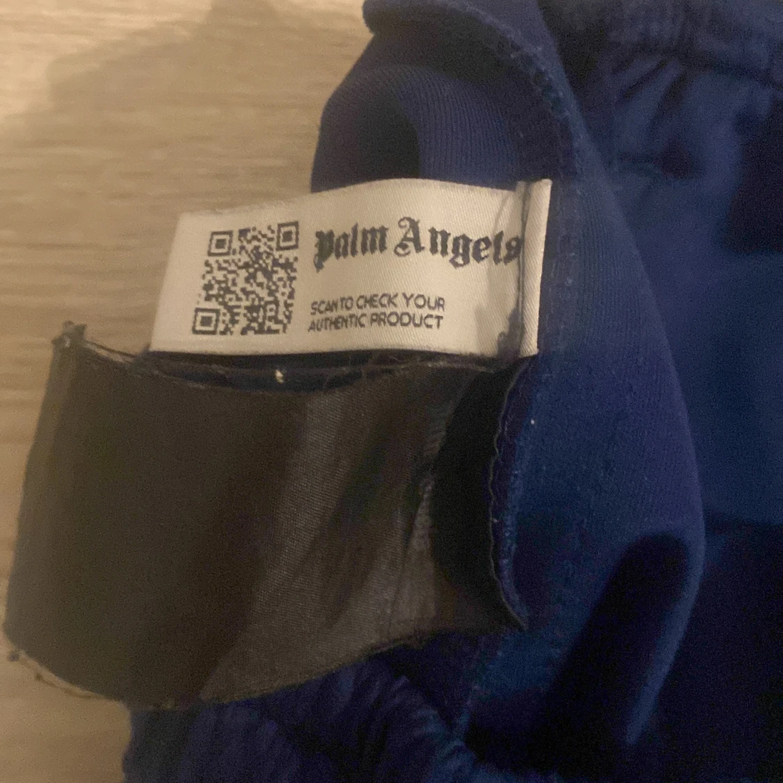 Blå Palm Angels mjukisbyxor med vita ränder - 2