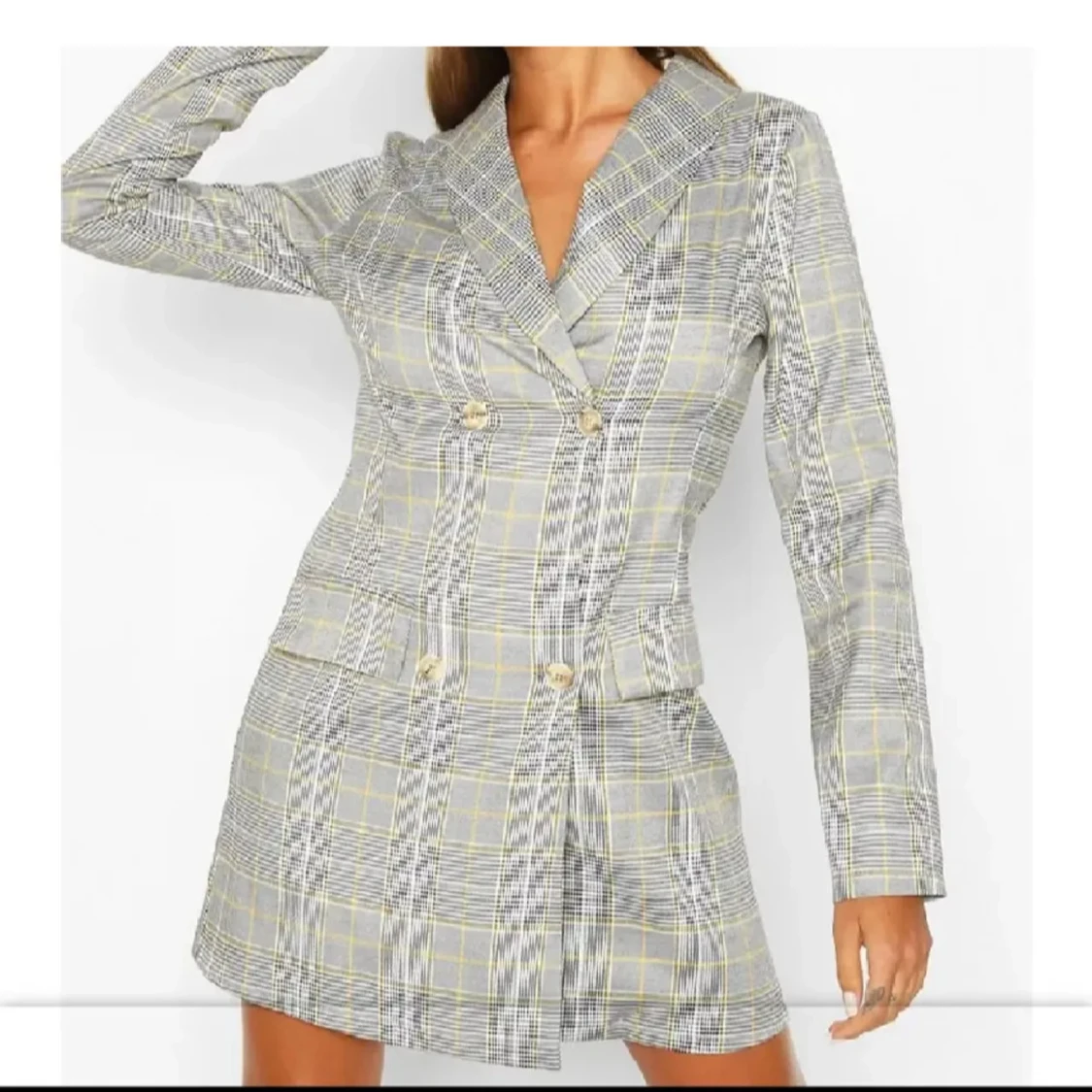 JULKLAPP Rutig grå Blazer i Nyskick - 1