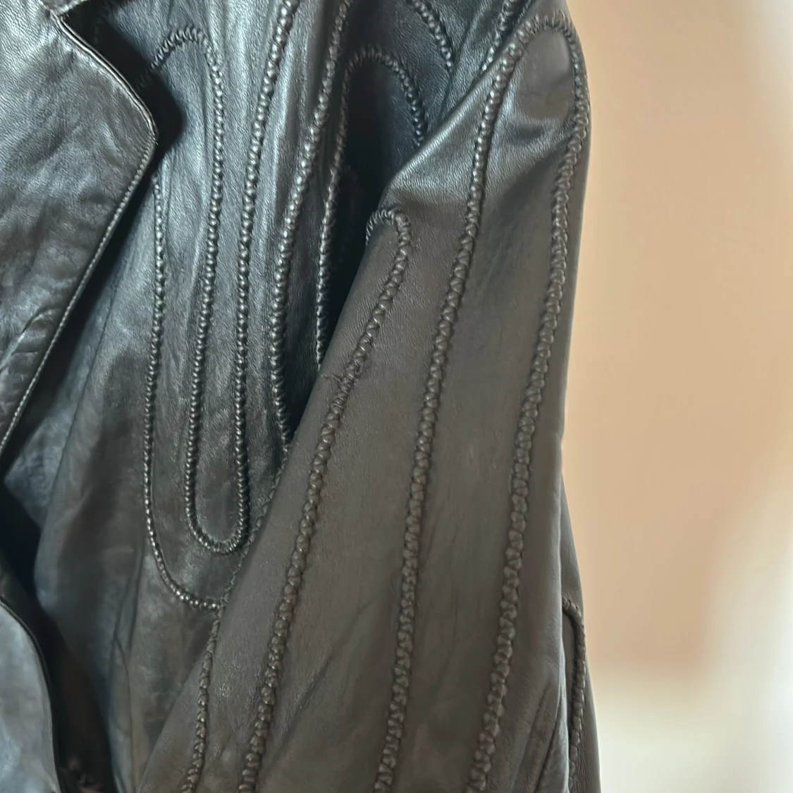 Svart skinnjacka från Brant Montana - 2