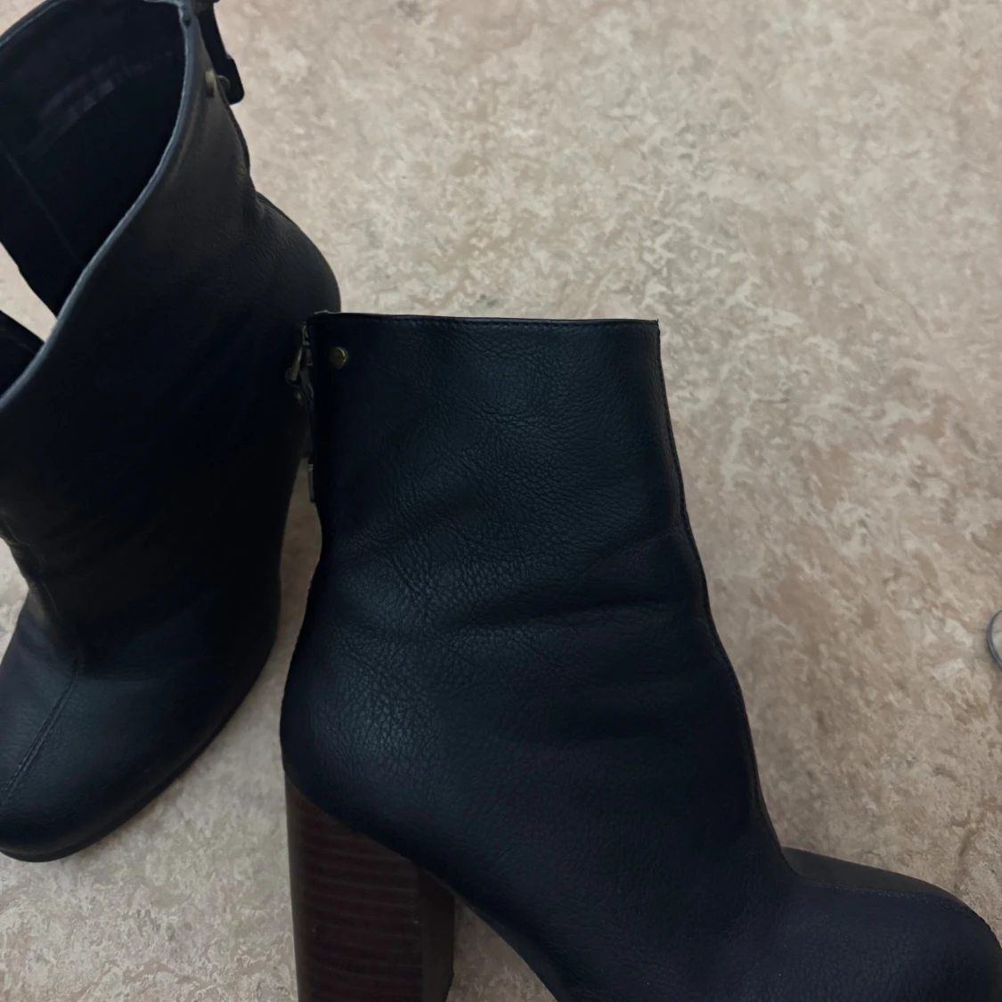 Svarta boots med klack och dragkedja - 2