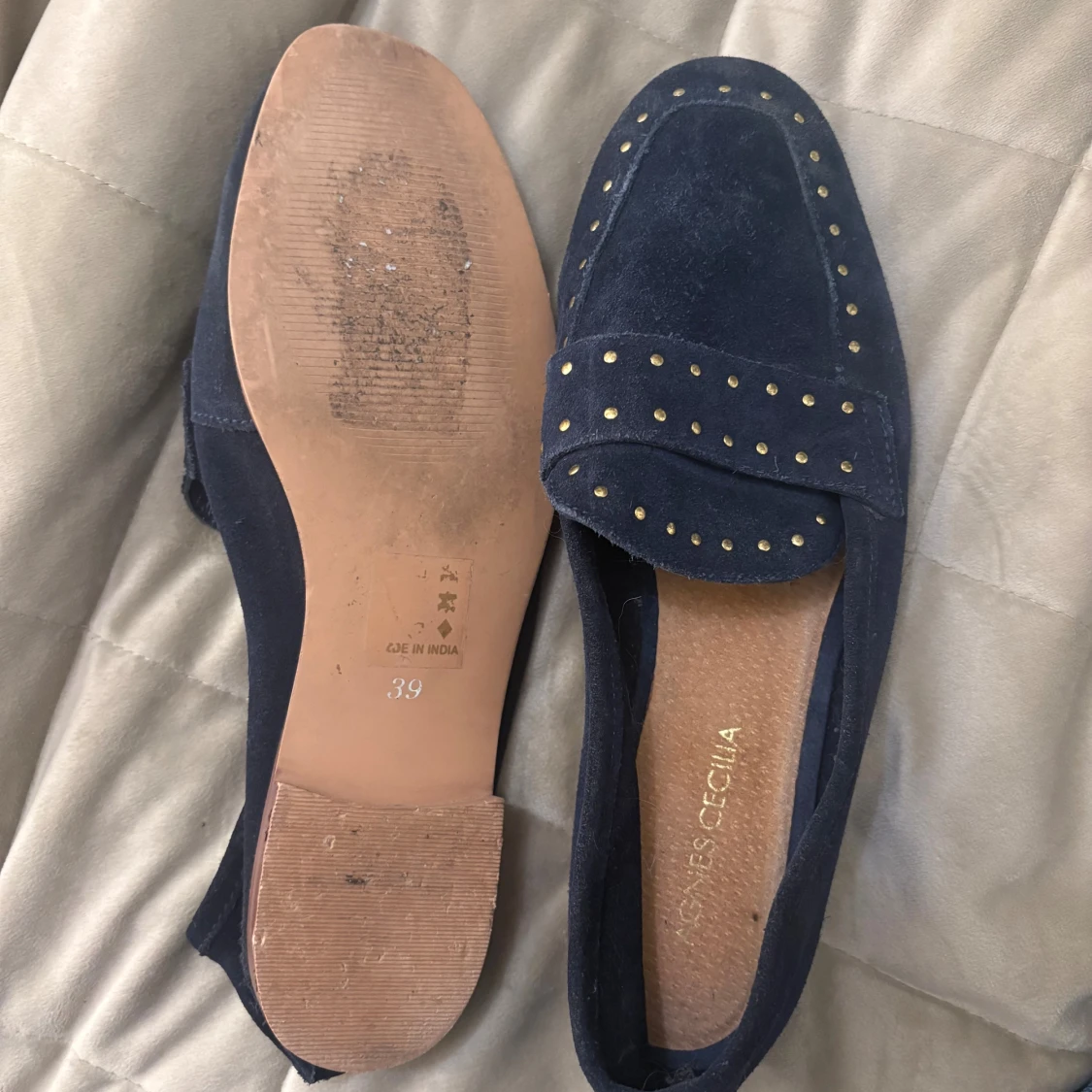 Mörkblå mockaloafers Agnes Cecilia - 3