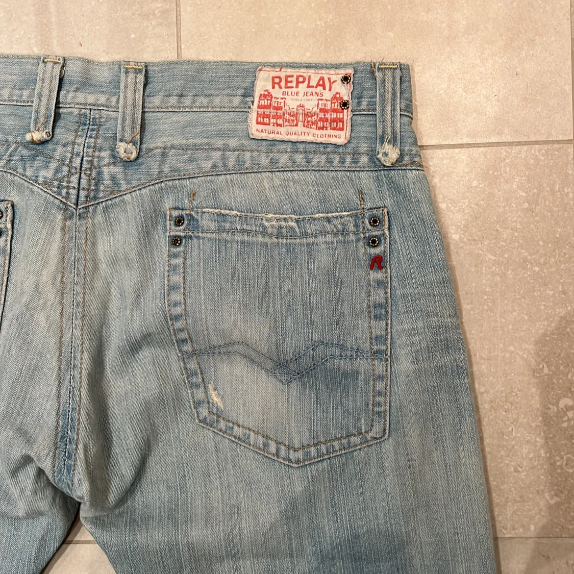 Replay ljusblå jeans straight fit - 3