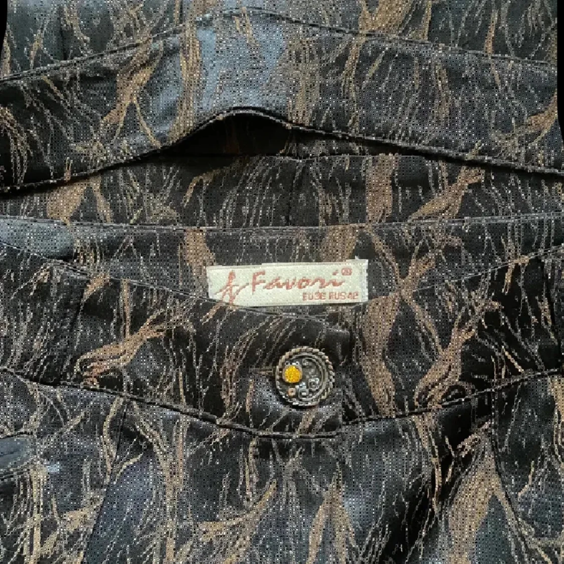 Svart och brun mönstrad kjol Favori - 2