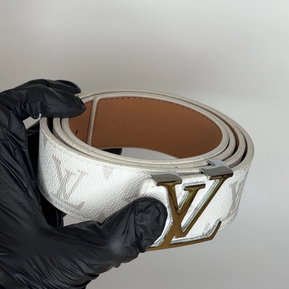 L bälte vit monogram - 1