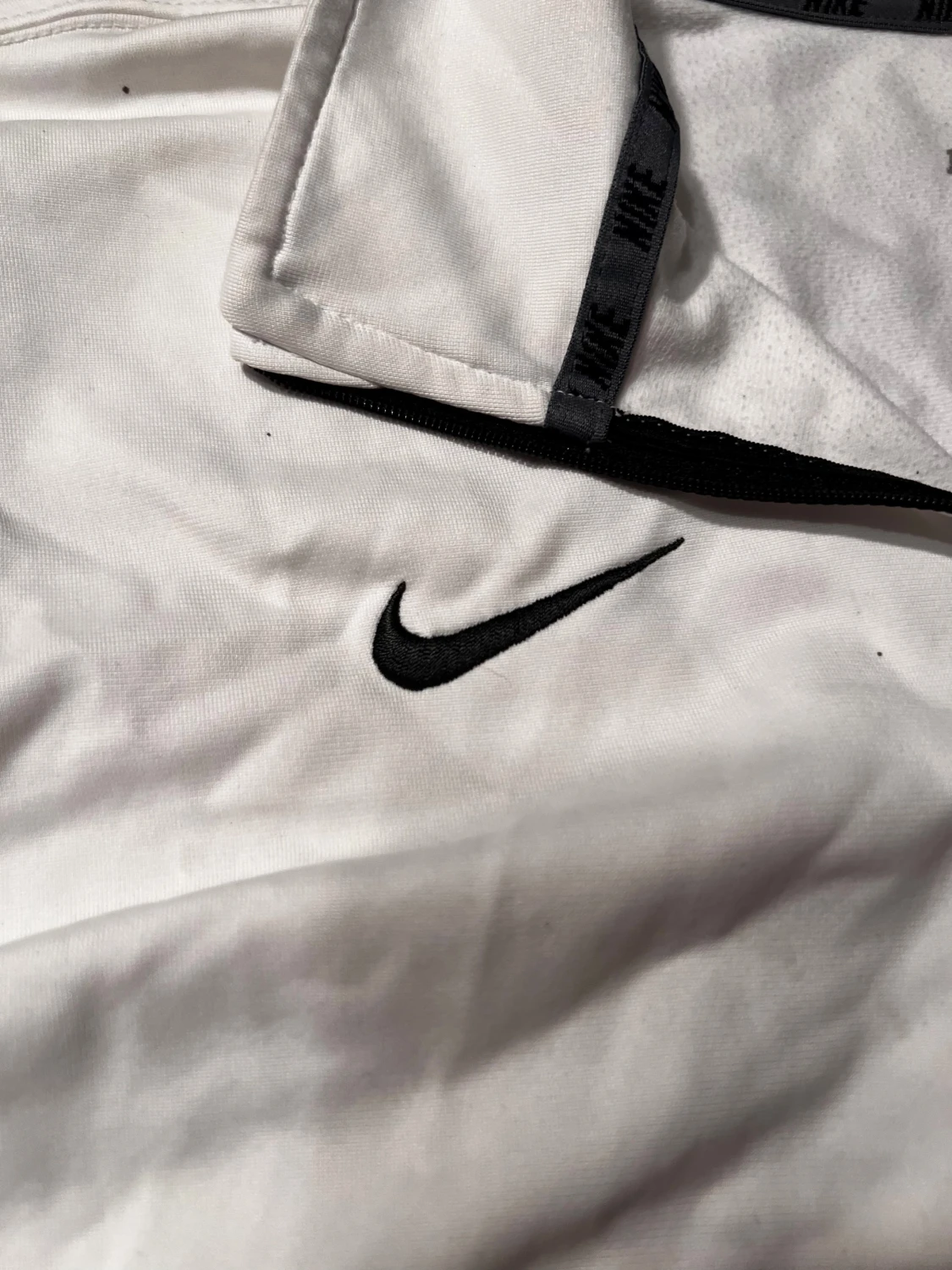 Vit Nike Dri-Fit half zip tröja - 3