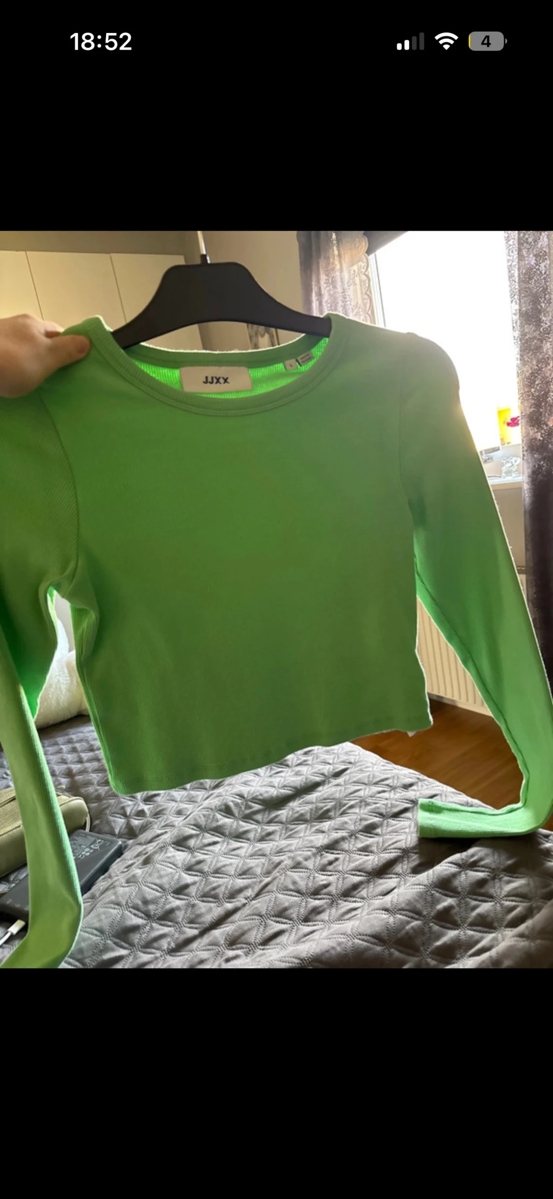 Grön croppad långärmad topp JJXX - 4