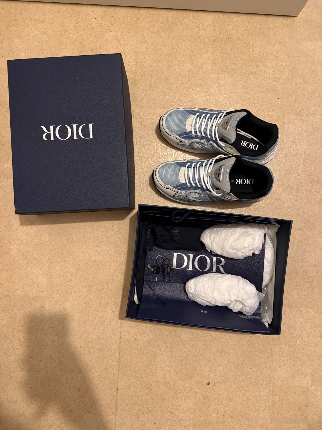Dior B30 sneakers i blått och vitt - 3