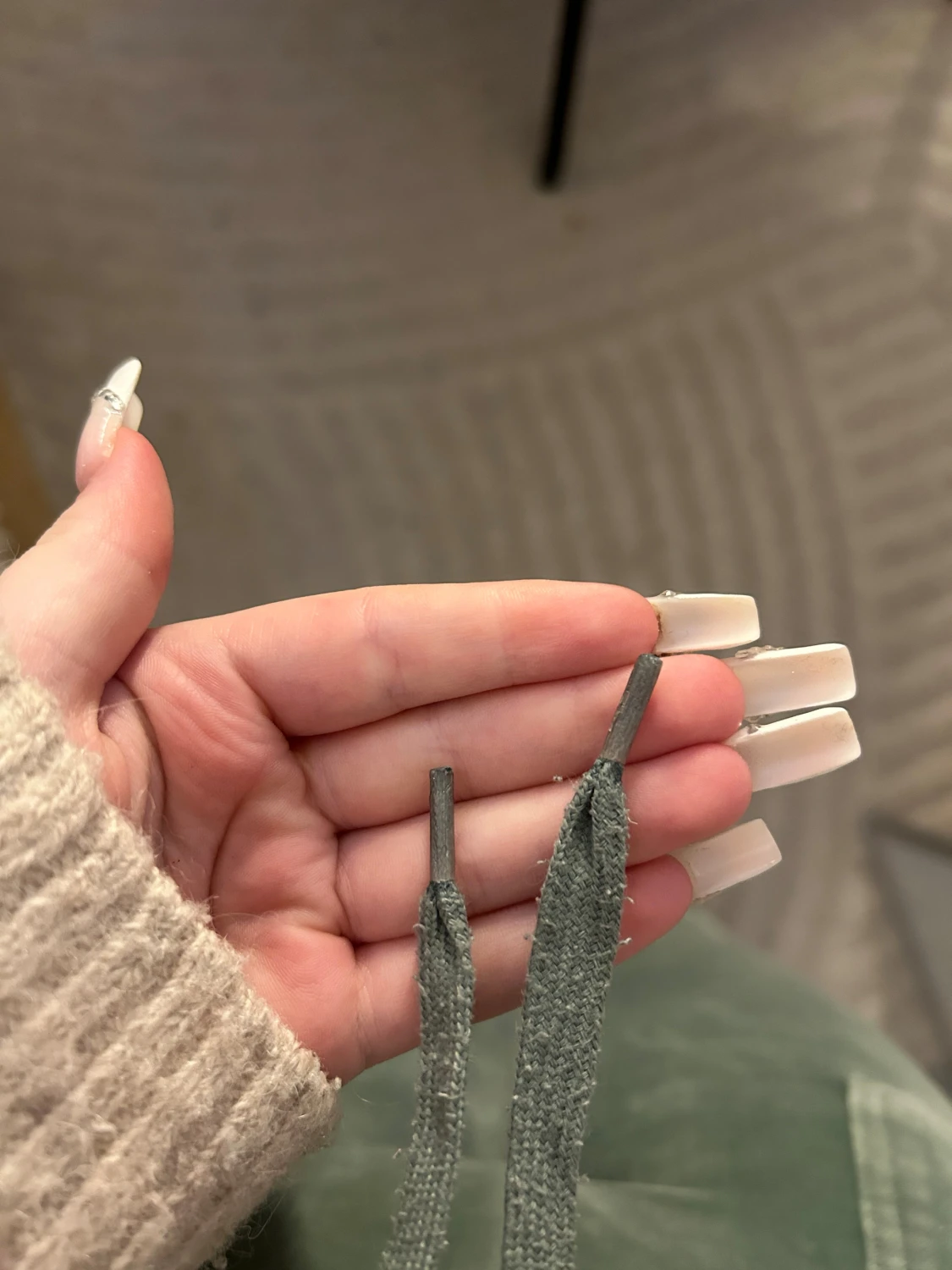 Gröna mjukisbyxor med snörning - 2