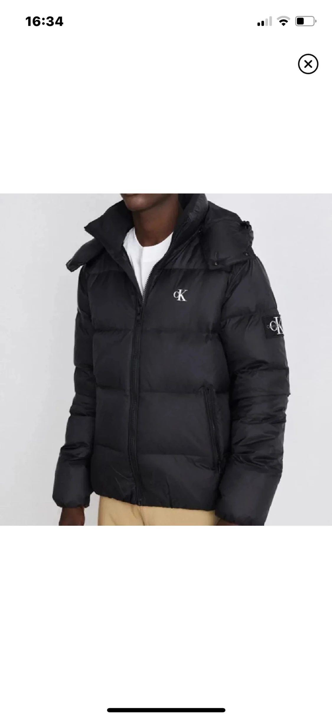 Svart pufferjacka från Calvin Klein Jeans