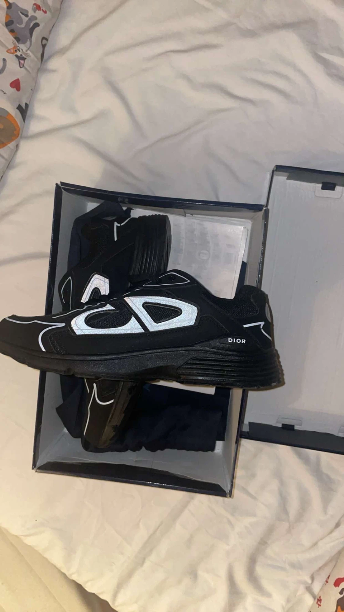 Svarta Dior sneakers med vit logga - 3