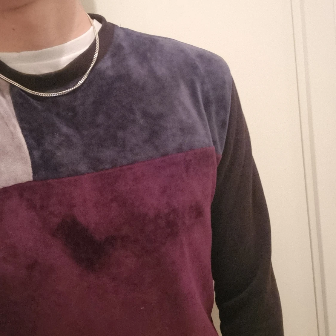 Svart la vichy tröja i M - 1