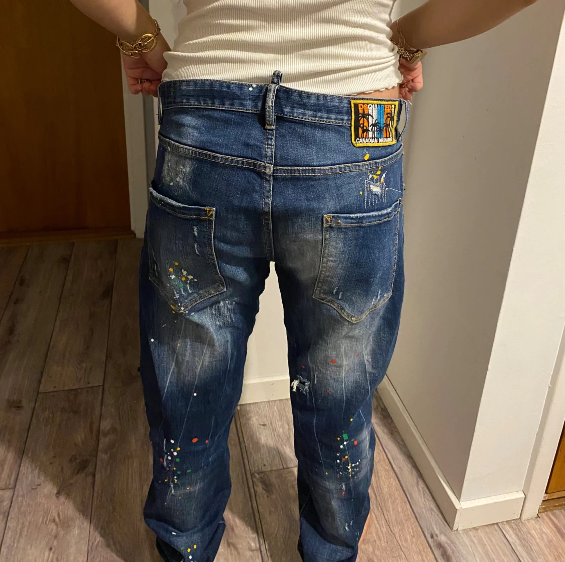 Dsquared2 paint splatter jeans - 1