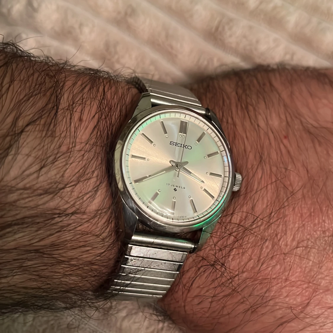 Vintage Klassisk silverfärgad Seiko klocka - 4
