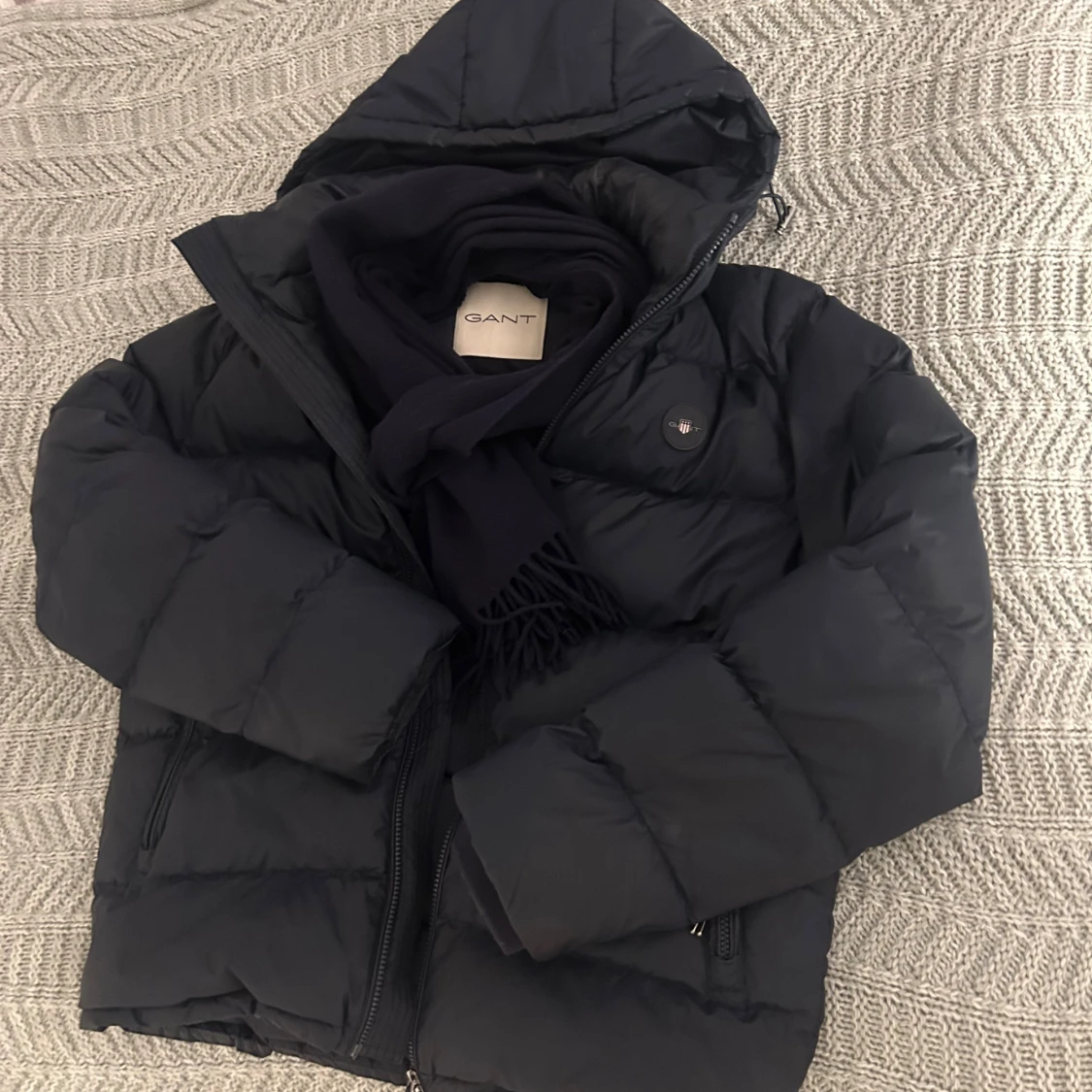 GANT vinterjacka puffer mörkblå