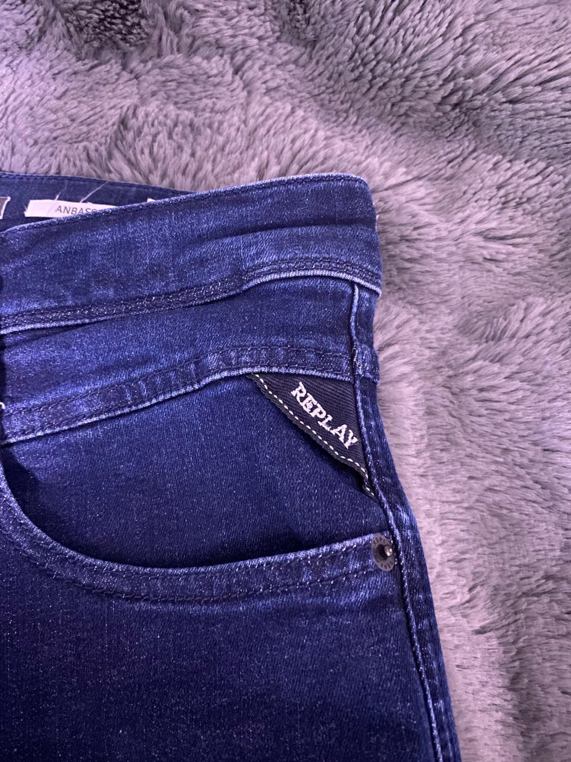 Replay Anbass jeans mörkblå slim - 1