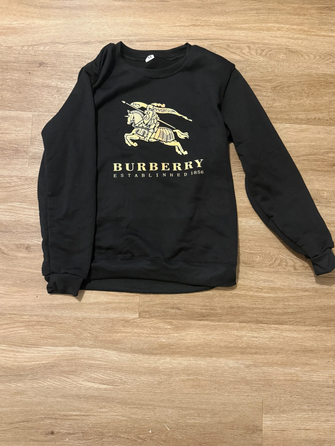 Svart Burberry sweatshirt med tryck