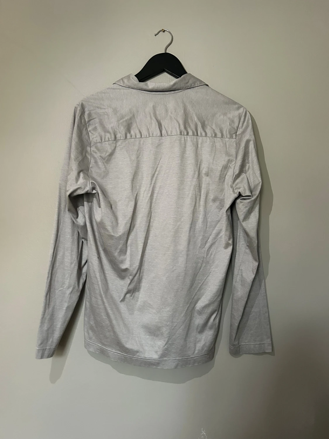 Ljusgrå långärmad pikétröja Eton - 1