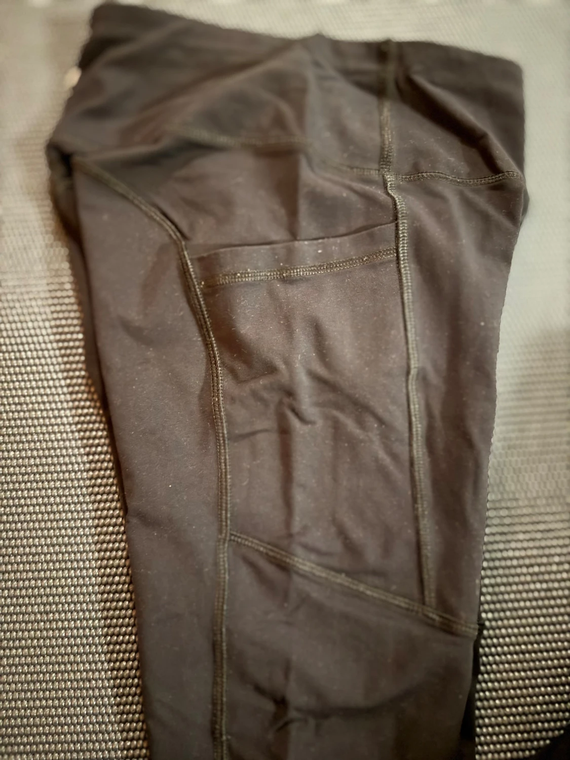 Svarta träningstights  med fickor - 1