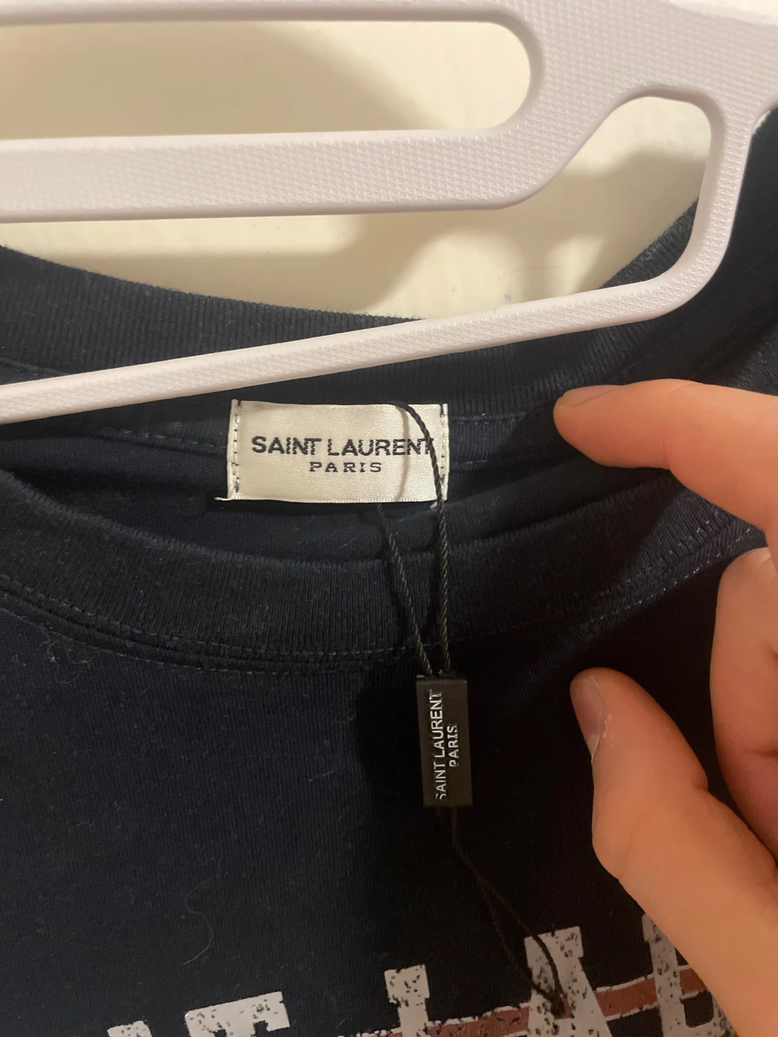 Svart Saint Laurent t-shirt med tryck - 1