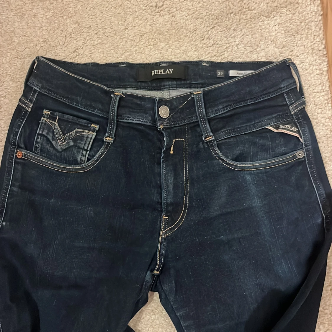 Replay Anbass mörkblå jeans - 1