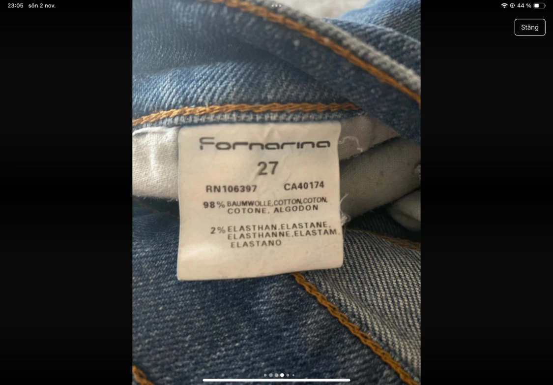 Blå bootcut jeans från Fornarina - 3