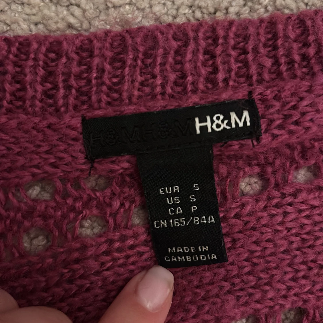 Rosa croppad kofta från H&M - 2