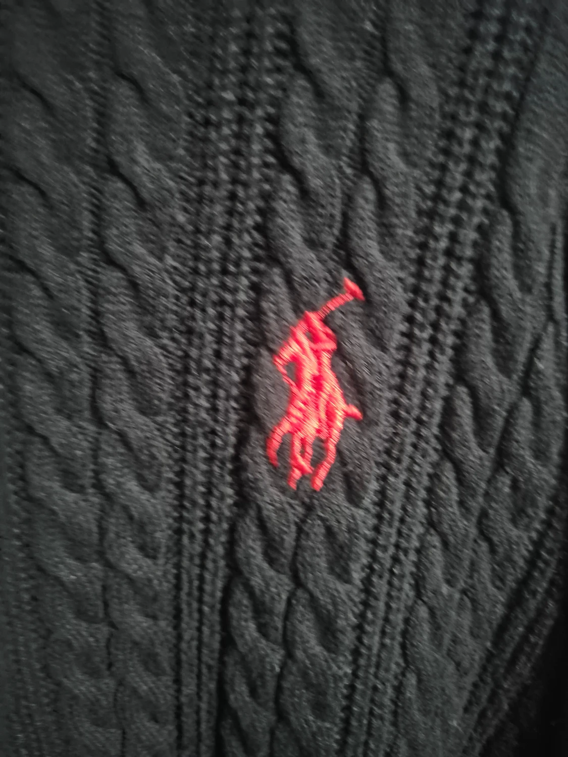 Svart kabelstickad tröja Polo Ralph Lauren - 1