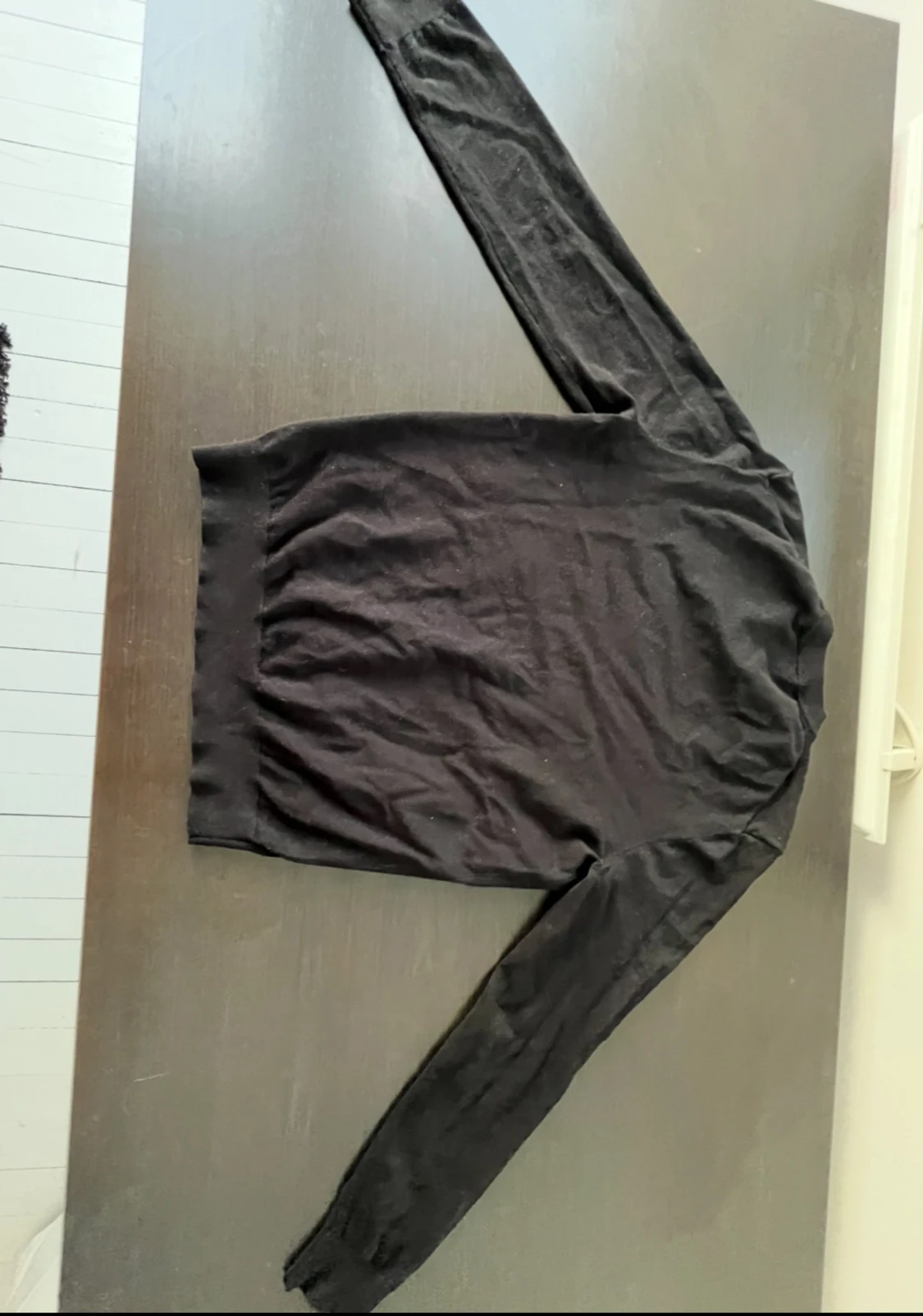 Svart basic långärmad  - 2