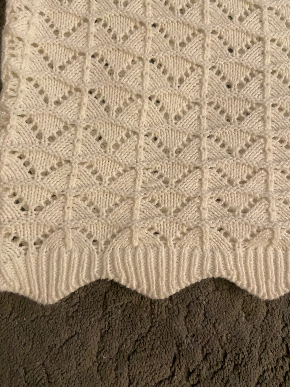 Vit stickad linnetopp från H&M - 1