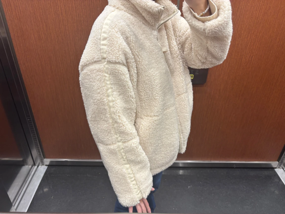 Beige teddyjacka  - 2