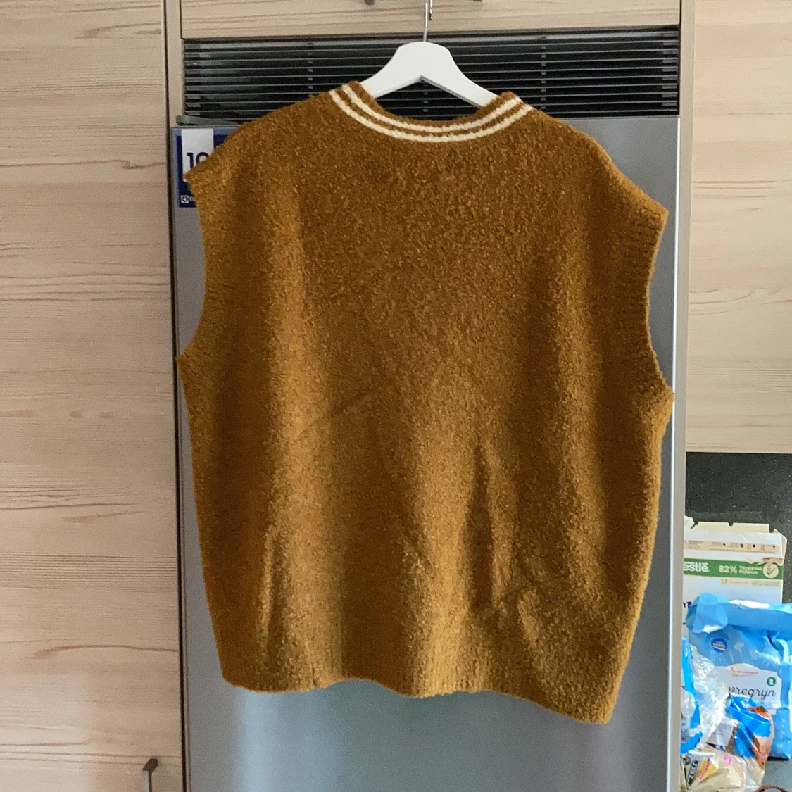 Collision Brown Yellow stickad väst - 91