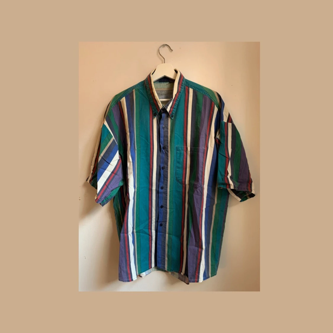 Vintage Striped Short Sleeve Button Down - 90