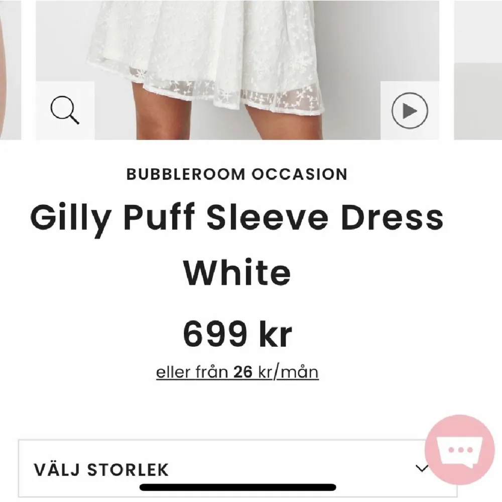 Jag söker denna klänning i storlek 34. Skriv gärna till mig om du funderar på att sälja den😊. Klänningar.