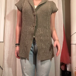 Brun stickad kofta - Söt stickad t-shirt kofta❤️180kr+frakt❤️