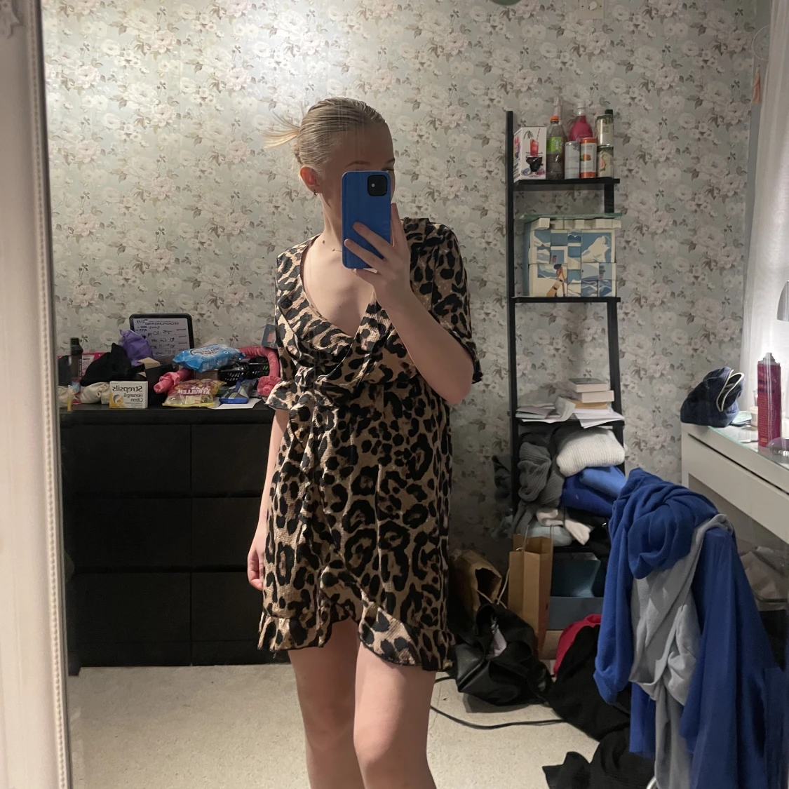 Leopard klänning  - 90