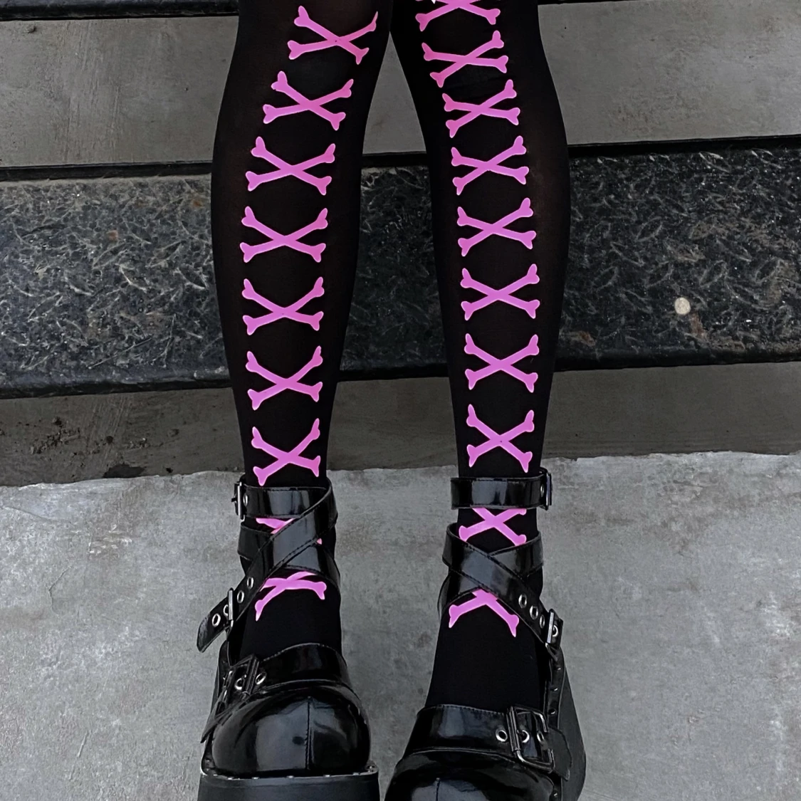 Pink bow thigh high lolita socks! - 90