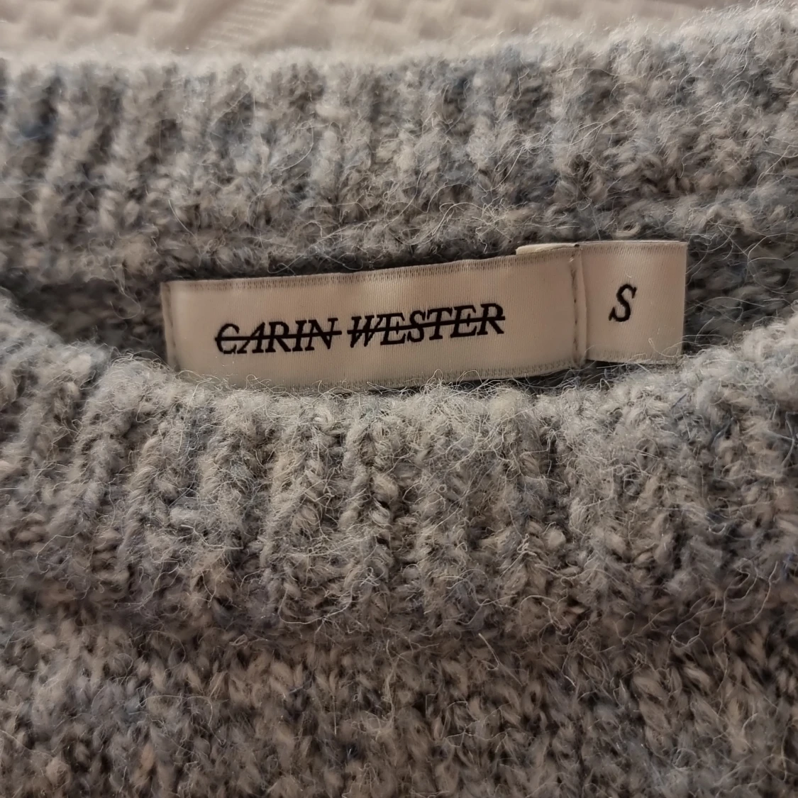 Stickad tröja CW blå - 91