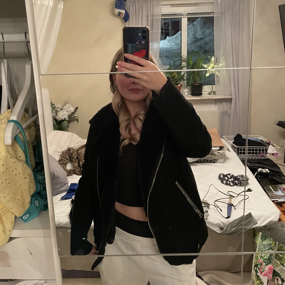 Fodrad bikerjacka - 90