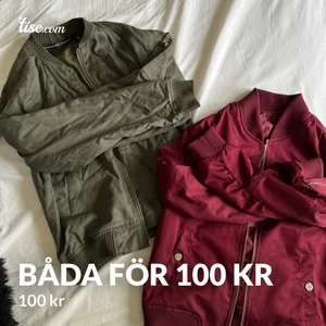 BÅDA FÖR 100 kr  - 2 st bomberjackor i strl S BÅDA FÖR 100:- (+ frakt 66:-)