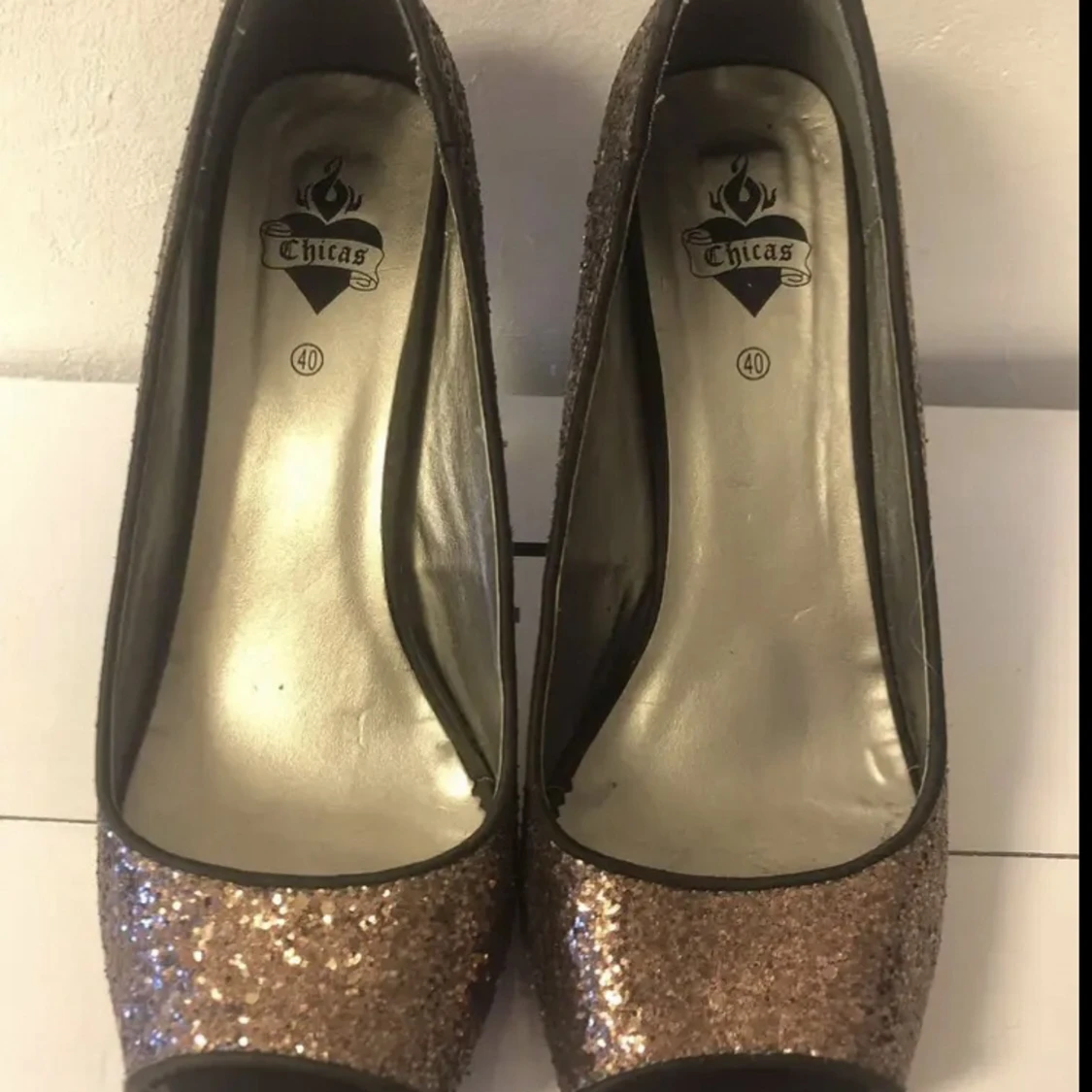 Jul Nyår Fest Klackar Glitter - 90